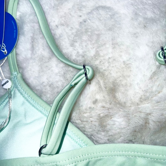 👙🆕 NWT |•CUPSHE•| Mint Green Wrap Bikini Top - Picture 5 of 8